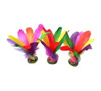 HAWILLOSCH 6 Pezzi gioco di calci di badminton della navetta giocattoli colorate cinese che calcia calciare i volani giocattolo