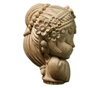 HAWILLOSCH Decorazione floreale arredamento bambolotto decorazione personaggio in legno intagliato carattere legno desktop decorazione dell'opera Febe d'oro