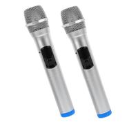 HAWILLOSCH Microfono Falso Giocattolo Per Bambini, Set 2 Pezzi Microfono Portatile in Abs Per Giochi Di Ruolo, Recitazione e Feste, Oggetti Di Scena Per Giovani Reporter e Simulazione Canto