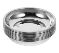 HAWILLOSCH Set 10 Piatti per Salse in Acciaio Inossidabile da 8 CM Piccoli Piatti da Antipasto e Dessert per Uso Domestico e Ristorazione Resistenti e Lavabili in Lavastoviglie per Feste