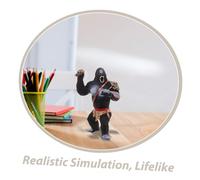 HAWILLOSCH Statua Gorilla Realistica in Plastica Figurina Animale Giungla Scultura Scimmia per Decorazione Scrivania e Collezione Selvatico