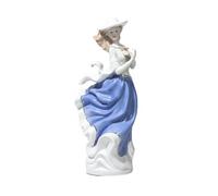 HAWILLOSCH Statuetta Decorativa Da Tavolo in Ceramica Artigianale Europea, Ornamento Figura Femminile Cappello e Sciarpa, Decorazione Per La Casa e Ufficio, Come Regalo