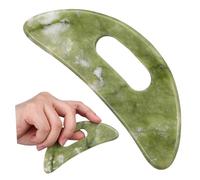 HAWILLOSCH Strumento Per Massaggio Viso e Occhi in Pietra Verde Per Modellazione Muscolare Manuale Portatile Con Superficie Liscia, Per Automassaggio Di Collo, Schiena e Contorno Viso