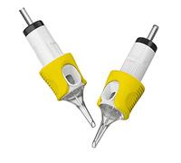 Hawink 11RS Tattoo Needles Cartridge #12 Standard 11 Round Shader M-Taper 16PCS with Membrane Professional Disposable Finger Ledge Cartridges EN05S-FG-16-1211RS