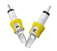 Hawink 19RM Tattoo Needles Cartridge #10 Bugpin 19 Curved/Round Magnum M-Taper 16PCS with Membrane Professional Disposable Finger Ledge Cartridges EN05S-FG-16-1019RM