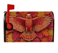 Hawk - Coperture magnetiche per cassette postali, motivo foglie autunnali ispirate alla natura, colori autunnali arancioni, decorazione per la casa e il giardino, 53 x 64 cm