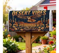 Hawk Coperture magnetiche per cassette postali, rustiche occidentali, cactus, serpente, tonalità della terra, copertura per cassetta postale per giardino, decorazione da cortile, 45,7 x 53,7 cm