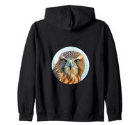 Hawk guarda il uccello rapace regale birdwatching Felpa con Cappuccio