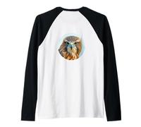 Hawk guarda il uccello rapace regale birdwatching Maglia con Maniche Raglan