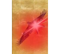 Hawk Manifestation Journal | 75 Black & Gold Framed Pages | Gloss Cover | Luxury Law of Attraction Notebook for Abundance, Confidence & Goal Setting | Red and Gold Spiritual Journal
