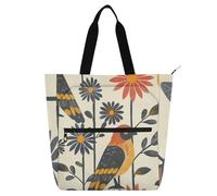 Hawk Marigold Design Nero Arancione Kids Tote Bag Piano Book Bag per Ragazzi Ragazze Adulti Robusta Borsa per la spesa Riutilizzabile Borsa con Cerniera per Scuola e Tempo di Gioco