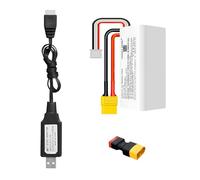 HAWK’S WORK 11,1V 2000mAh Batteria al Litio XT60 e T Plug, 3S1P 18650 Pacchetto Batteria agli ioni di Litio per Modello RC Barca Aereo Veicolo