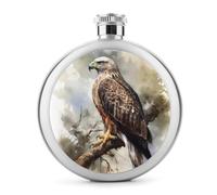Hawk Sitting In The Tree - Fiaschetta da whisky da viaggio, piccola fiaschetta portatile da viaggio, in acciaio inox, a prova di perdite, per feste di nozze, testimone dello sposo, regalo per