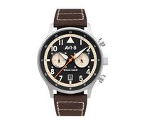 Hawker hurricane, carey dual time, manston orologio Uomo Analogico Al quarzo con cinturino in Pelle di vitello AV-4088-01