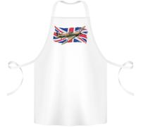 Hawker Hurricane Con The Union Jack Cotone Grembiule 100% Biologico