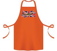 Hawker Hurricane Con The Union Jack Cotone Grembiule 100% Biologico