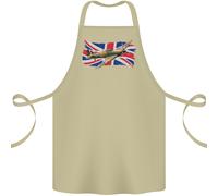 Hawker Hurricane Con The Union Jack Cotone Grembiule 100% Biologico