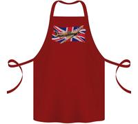 Hawker Hurricane Con The Union Jack Cotone Grembiule 100% Biologico