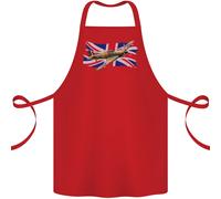 Hawker Hurricane Con The Union Jack Cotone Grembiule 100% Biologico