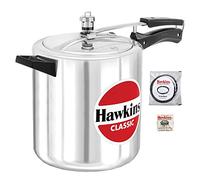 Hawkins Classic - Pentola a pressione in alluminio, altezza 8 litri, confezione con libro di cucina LSL