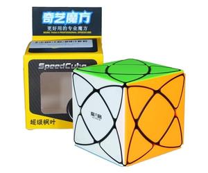 Hawkister QiYi Super Ivy Speed Cube Black Checked | Professional Rex Cube Mod | Piastrelle integrate durevoli ed elegante corpo nero, puzzle logico da 57 mm con rotazione regolare