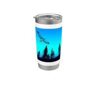 Hawks & Mountain Nero & Blu Bicchiere termico in acciaio inox doppia parete