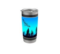Hawks & Mountain Nero & Blu Bicchiere termico in acciaio inox doppia parete