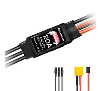 HAWK'S WORK ESC Senza Spazzole, 20A Motore Brushless Regolatore Elettronico di velocità BEC 5V 1A con connettori XT60 e 3,5mm, Super Leggero e Piccolo (1 Pack)