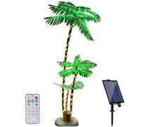 Hawofly Albero a LED per esterno, albero a luce solare da esterno con telecomando, palma artificiale illuminata, lampada palma da esterno da 180 cm per arredare giardini, balconi, interni ed esterni