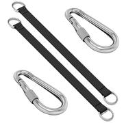 Hawpasy 2 Pezzi 50cm Cinghie di Fissaggio, Corde per Amaca, Cinghie Amaca Aperto può Sopportare con Moschettone, per Amaca Esterno Albero, Larghezza, per Sedia Sospesa, Yoga Aereo, Giardino