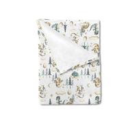 HawSkgFub Coperta in pile di flanella per bambini, motivo acquarello, con drago, fiaba, regalo, nuvola, luna, stella, draghi, uovo, in flanella, morbida, leggera, per neonati, 40 x 50 cm