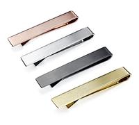 HAWSON Fermacravatta da uomo da 3,8 cm, set da 4 pezzi, per anniversario di matrimonio, lavoro e vita quotidiana, migliori regali, Extra Small, Ottone
