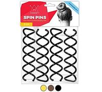 HAWWWY Forcine a spirale - Set di 8 accessori per capelli - Fermagli ideali da Chignon per capelli, per donne e bambini - Fermagli a spirale in Metallo - 5 cm, Nero
