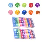 HAXIHA 100 Pezzi Colorati Dadi Impostato,6 Facce 16mm Dadi da Gioco,Cubo a sei lati, per Giocare ai Giochi da Tavolo per Giochi e Feste or Insegnare i Matematici,10 Colori