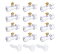 HAXIHA 12Pcs BiancaUgello NebulizzatoreKit Ugelli Raccordo a T,Irrigatori Atomizzatori Spray,Spruzzatore Irrigazione Goccia Adatto per Esterno Giardini,Serre,Attrezzatura lirrigazione Raffreddamento