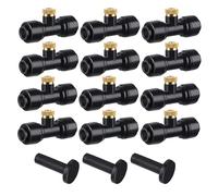 HAXIHA 12Pcs Nero Ugello Nebulizzatore Kit,Ugelli Raccordo a T,Irrigatori Atomizzatori Spray,Spruzzatore Irrigazione Goccia Adatto per Esterno Giardini Serre Attrezzatura l'irrigazione Raffreddamento