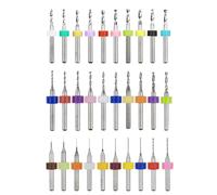 HAXIHA 30 pezzi Punte da PCB Micro,Mini Trapano da 0,1 mm a 1,0 mm e da 1,1 mm a 2,0 mm e da 2,1 mm a 3,0 mm Punte Twist Bits,per Circuiti Stampati,Ambra,Cera d'api,Plastica,Gioielleria,Incisione