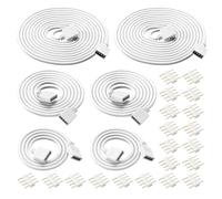 HAXIHA 6 Pezzi Cavo di Estensione per Striscia LED,4 Pin Connettori Striscia LED,RGB Prolunga Nastro,Cable Estensore Connettore,per RGB LED Strip,50cm/100cm/200cm (Bianca)