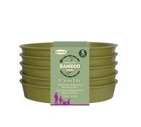 Haxnicks Pot140101 - Sottovaso per Piante in Fibra di bambù sostenibile, Diametro 15,2 cm, Confezione da 5, Colore: Verde Salvia, Confezione da 5
