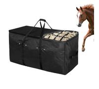 Hay Bale Bag - Heavy Duty Oxford Hay Storage Tote, Extra Large Waterproof Bag with Top Slow-Feed Design; Ideal for Barns, Stables, Horse Feeding, Livestock Food Storage, Nighttime Use