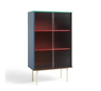 HAY Colour Cabinet Cabinet con Ante in Vetro Multicolore Alto
