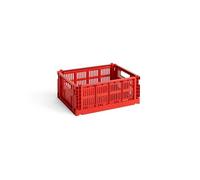HAY Colour Crate 541462 - Trasportino M in polipropilene riciclato, 34,5 x 26,5 x 14 cm, colore: Rosso