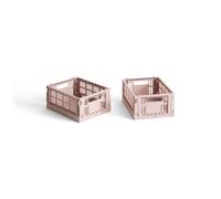 HAY Colour Crate Storage Box Mini Set di 2 Blush