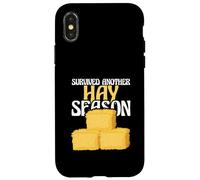 Hay Farming Funny Hay Farmer è sopravvissuto a un"altra stagione del fieno Custodia per iPhone X/XS
