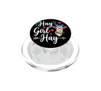 Hay Girl Hay Funny Goat Lover per ragazze PopSockets PopGrip per MagSafe