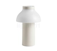 HAY PC Lampada ricaricabile, piede bianco crema/paralume bianco