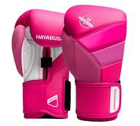 Hayabusa Guantoni da boxe T3 per polsi e nocche steccati unisex, chiusura a strappo Dual-X, imbottitura in schiuma a 5 strati sulle nocche - rosa neon, 12 once