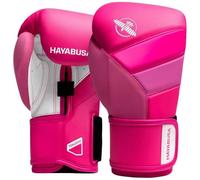 Hayabusa Guantoni da boxe T3 per polsi e nocche steccati unisex, chiusura a strappo Dual-X, imbottitura in schiuma a 5 strati sulle nocche - rosa neon, 16oz