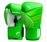 Hayabusa Guantoni da boxe T3 per polsi e nocche steccati unisex, chiusura a strappo Dual-X, imbottitura in schiuma a 5 strati sulle nocche - verde neon, 14oz