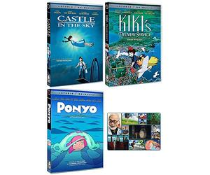 Hayao Miyazaki - Castle in the Sky / Kiki's Delivery Service / Ponyo - 3 DVD Studio Ghibli Classic Animated Movies